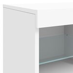 vidaXL Buffet avec lumières LED blanc 81x37x67 cm