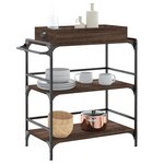 vidaXL Chariot de cuisine chêne marron 81 5x41x92 5 cm bois ingénierie