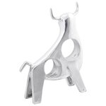 Sculpture de Taureau vidaXL Argent 22x9 5x34 cm Aluminium