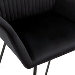 vidaXL Chaises à manger lot de 4 Noir Velours