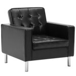 vidaXL Fauteuil noir similicuir