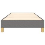 vidaXL Cadre de lit Gris foncé 90x190 cm Tissu