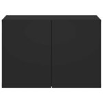 vidaXL Meuble TV mural noir 60x30x41 cm
