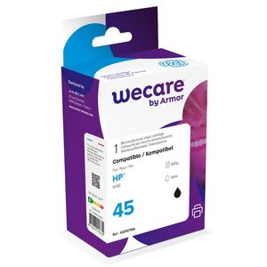Cartouche jet d'encre remanufacturée, compatible pour hp 45, 51645ae, pack unitaire noir