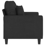 vidaXL Canapé à 2 places Noir 120 cm Tissu