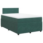 vidaXL Sommier à lattes de lit avec matelas vert foncé 120x190 cm