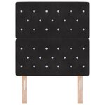 vidaXL Tête de lit LED noire 80 cm en velours