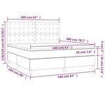 vidaXL Sommier à lattes de lit matelas et LED Gris clair 160x200 cm