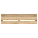 vidaXL Cadre de lit avec tiroirs sans matelas chêne sonoma 100x200 cm