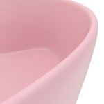 vidaXL Lavabo de luxe avec trop-plein Rose mat 36x13 cm Céramique