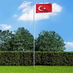 vidaXL Drapeau Turquie 90x150 cm