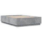 vidaXL Cadre de lit gris béton 140x190 cm bois d'ingénierie