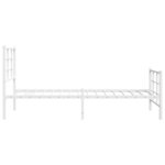 vidaXL Cadre de lit métal sans matelas avec pied de lit blanc 80x200cm