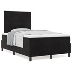 Lit Box Spring vidaXL avec Matelas Noir Petit Double Velours