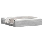 vidaXL Cadre de lit sonoma gris 180x200 cm super king
