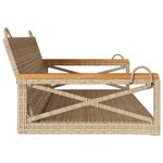 vidaXL Balancelle beige 109x62x40 cm résine tressée