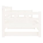 vidaXL Lit coulissant sans matelas blanc 2x(90x190) cm