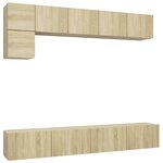 vidaXL Ensemble de meuble TV 5 Pièces Chêne sonoma Bois d'ingénierie
