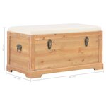 vidaXL Coffre de rangement avec coussin 80x40x40 cm MDF