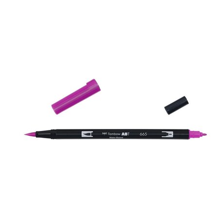Feutre à dessin Double Pointe ABT Dual Brush Pen 665 violet x 6 TOMBOW