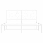 vidaXL Cadre de lit métal sans matelas et tête de lit blanc 140x200 cm