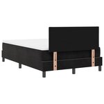 vidaXL Lit Box Spring avec Matelas et LED Noir 120x200 cm Velours