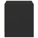 vidaXL Tables de chevet avec portes en verre 2 Pièces noir 35x37x42 cm