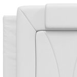 vidaXL Coussin de tête de lit blanc 140 cm similicuir