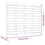vidaXL Tête de lit murale Noir 96x3x91 5 cm Bois massif de pin