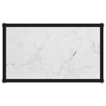 vidaXL Table console Blanc 60x35x75 cm Verre trempé