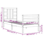 vidaXL Cadre de lit sans matelas bois de pin massif