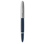 PARKER 51 Stylo Plume  Corps Résine Bleu nuit + Capuchon inox poli  Plume fine  Coffret cadeau