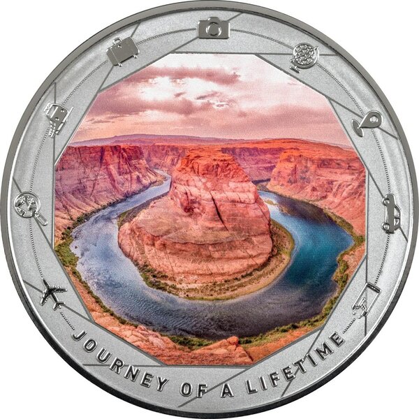 Pièce de monnaie en Argent 1000 Francs g 31.1 (1 oz) Millésime 2025 Journey of a Lifetime HORSESHOE BEND
