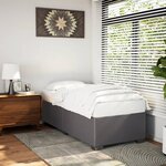 vidaXL Cadre de lit sans matelas gris 90x190 cm similicuir
