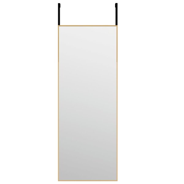 vidaXL Miroir de porte Doré 30x80 cm Verre et aluminium