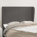 vidaXL Tête de lit avec oreilles Gris 147x23x118/128 cm Similicuir