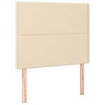 vidaXL Tête de lit à LED Crème 100x5x118/128 cm Tissu