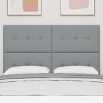 vidaXL Lumière de Tête de Lit LED Grise 80 cm Tissu