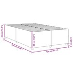 vidaXL Cadre de lit gris foncé 120x190 cm tissu