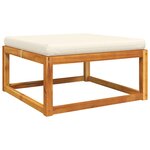 vidaXL Salon de jardin avec coussins 3 Pièces bois massif d'acacia