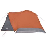 vidaXL Tente de camping avec porche 4 personnes orange imperméable