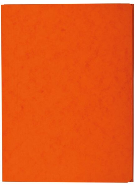 Chemise Carte Lustée à rabats format 24 x 32 cm sans élastique Orange COUTAL