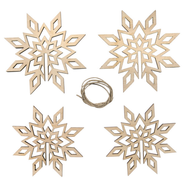 Déco bois Floc.de neige3D FSC Mix Credit - Nature