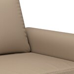 vidaXL Ensemble de canapés 2 Pièces avec coussins Cappuccino Similicuir