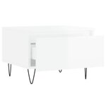 vidaXL Tables basses 2 Pièces blanc brillant 50x46x35cm bois d'ingénierie