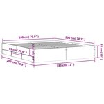 vidaXL Cadre de lit avec tiroirs sans matelas blanc 180x200 cm