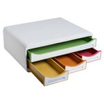 Module De Classement Toolbox 4 Tiroirs Black Office - Blanc/arlequin - Exacompta