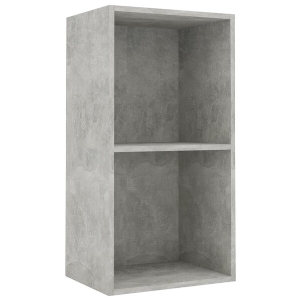 vidaXL Bibliothèque à 2 niveaux Gris béton 40x30x76 5 cm Aggloméré