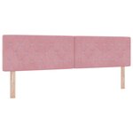 Lit box spring vidaXL avec matelas et LED Rose 180x200 cm Velours