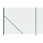 vidaXL Clôture en treillis métallique avec bride vert 1 8x10 m